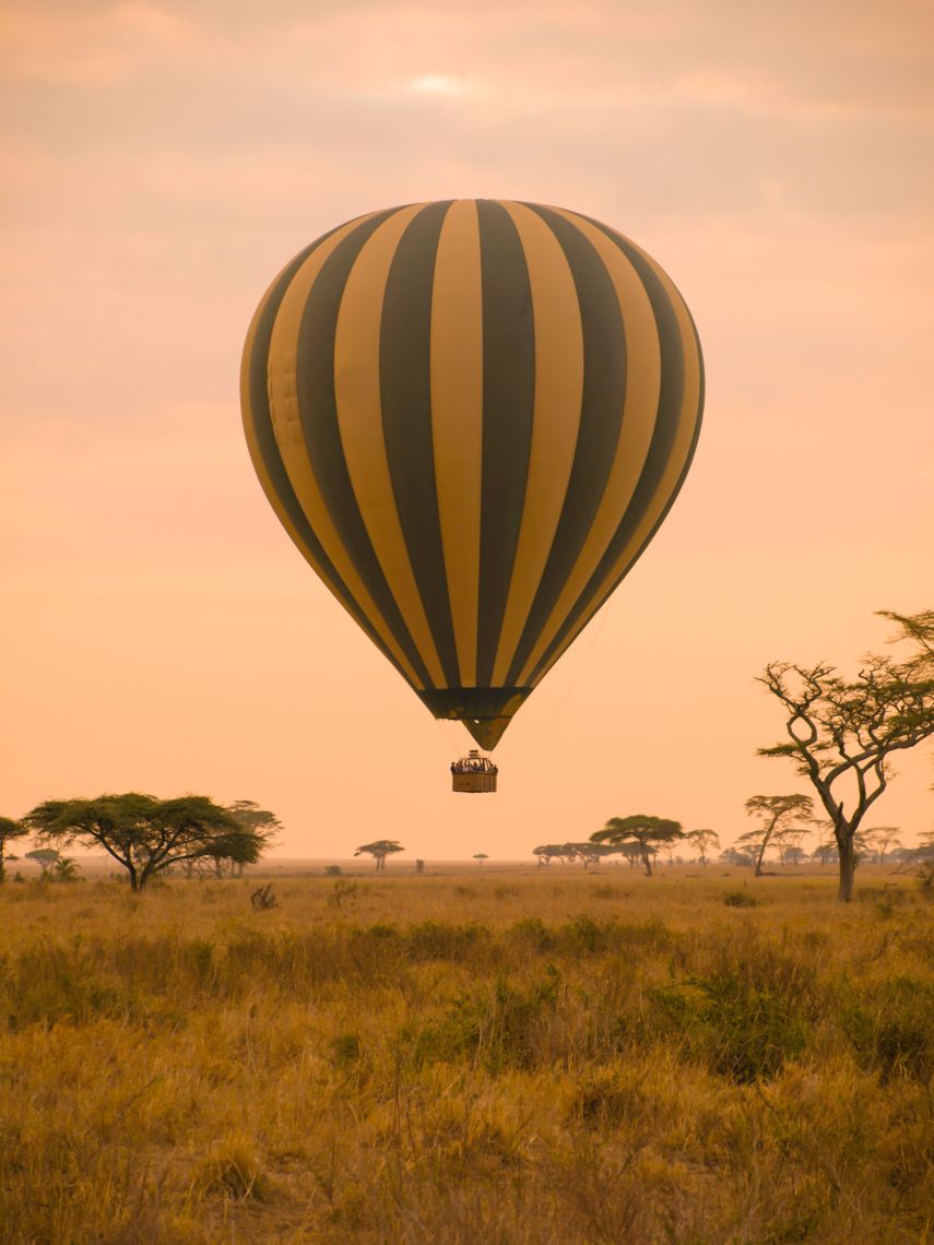 Hot air balloon in africa